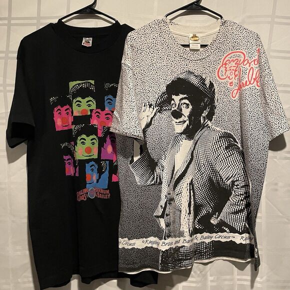 Vtg 90s Ringling Bros - Barnum & Bailey T shirt Sz XL David Larible Clown (2)